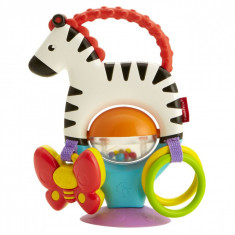 Jucarie zornaitoare, fisher price, model zebra cu ventuze, 13x6x18 cm foto