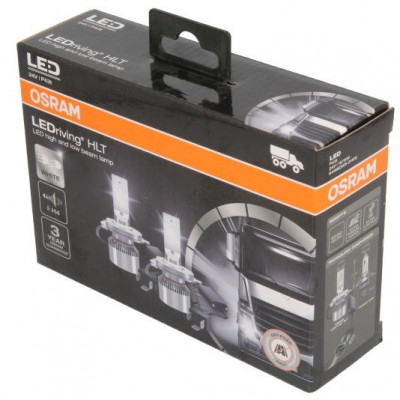 Set 2 Buc Led Osram H4 24V 15/15W P43T 6000K Alb LEDriving HLT 64196 DWS foto