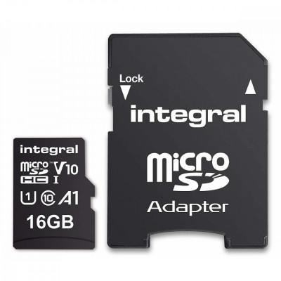Card MicroSD 16GB + Adaptor Clasa 10 Integral foto