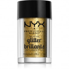 NYX Professional Makeup Face & Body Glitter Brillants sclipici pentru față și corp culoare 05 Gold 2.5 g