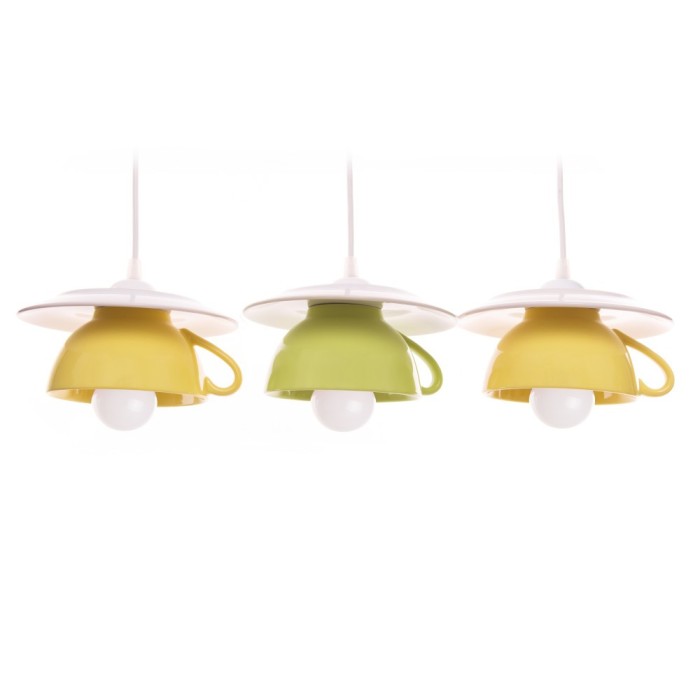 Lustra &bdquo;Afternoon tea&rdquo; triple crazy light mix, yellow-green-yellow