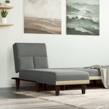 vidaXL Șezlong, gri &icirc;nchis, material textil