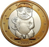 Insulele Cook 1 Dolar 2010 - Elizabeth II , Bimetalic, 26 mm, KM-762 UNC !!!, Australia si Oceania