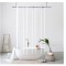 Perdea de dus fara carlig YISURE, transparent, latime 120 x inaltime 180 cm - RESIGILAT