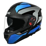 Casca moto flip-up SMK Gullwing Sonic albastru/gri marime S