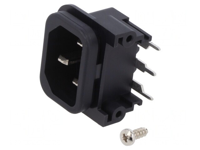 Conector Alimentare AC 10A 250V Soclu Tată IEC 60320 GSP2