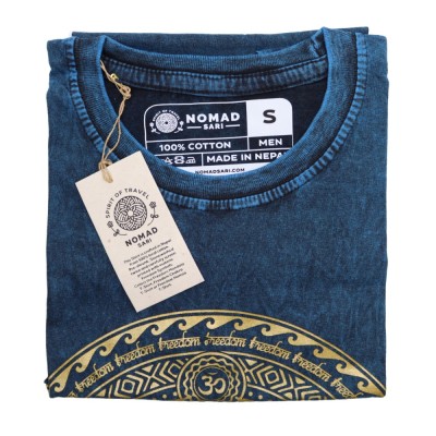Tricou Stone Wash - Chakra - Albastru foto