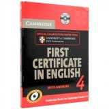 FIRST CERTIFICATE IN ENGLISH 4, WITH ANSWERS (CONTINE 2 CD-URI AUDIO)