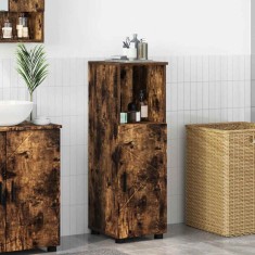 vidaXL Dulap de Baie Stejar afumat 30 x 35 x 95 cm Lemn compozit 883319