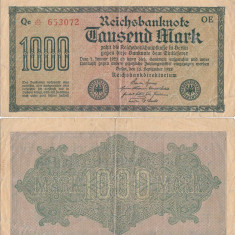 1922 (15 Septembrie), 1.000 Mark (P-76b.2.2) - Germania