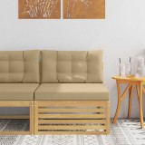 vidaXL Canapea Medie Gradina Exterior Lemn Solid Acacia Alb Design Lamele Rezistent Vreme