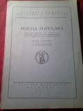 Bs3/u. Poezia Populara - Discurs M. Sadoveanu 9iun.1923 , cu raspuns G.Bogdan Duica - Ed. Cultura Nationala , 36pag