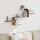 VidaXL Raft de perete, lemn artizanal, 104x15x49 cm, lemn prelucrat