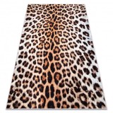 MIRO 51568.804 covor lavabil Model de leopard anti-alunecare - crem / maro, 80x150 cm