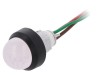 Lampă de control LED convex roșu/verde 24V 13mm