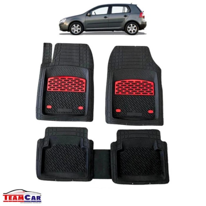 Covorase Auto TeamCar&reg; Tip Tavita Compatibile Volkswagen Golf 5 Hatchback 5 uși (2003&ndash;2009) Negru marmorat