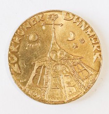 DANEMARCA DANEMARKA 20 COROANE KRONER 1992 JUBILIARA AUNC ( CITITI DESCRIEREA )