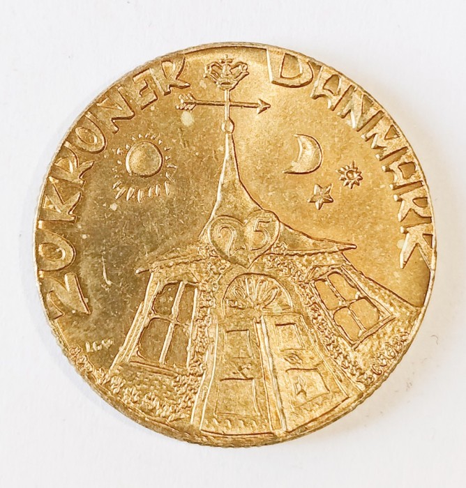 DANEMARCA DANEMARKA 20 COROANE KRONER 1992 JUBILIARA AUNC ( CITITI DESCRIEREA )