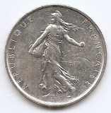 Franta 5 Franci 1967 - Argint 12g/835, 29 mm, KM-926