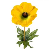 Floare Artificială, Anemona, Culoare Galbenă, &Icirc;nălțime 40cm, Oem