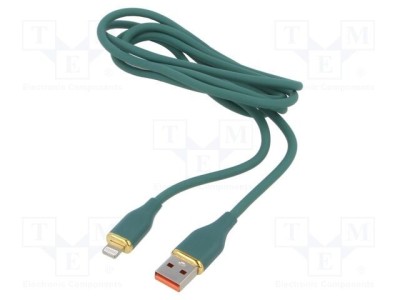 Cablu USB 2.0 GEMBIRD Apple Lightning - USB A, 1,5m verde foto