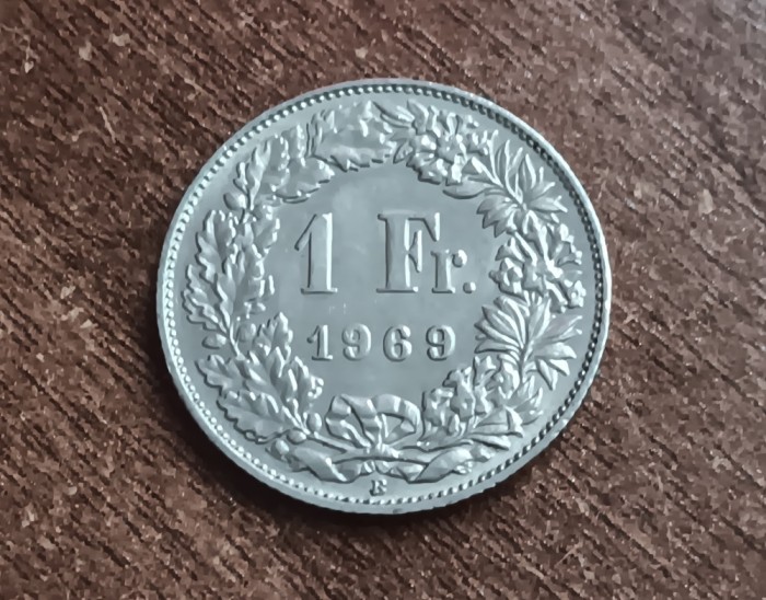 C50 - Moneda foarte veche - Elvetia - 1 franc - 1969
