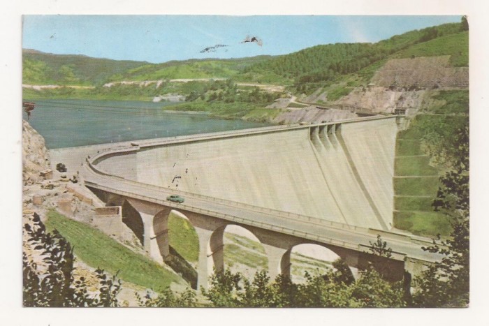 RF55 -Carte Postala- Bicaz, Barajul Hidrocentralei V.I. Lenin, circulata 1964