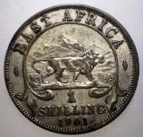 J.330 EAST AFRICA DE EST COLONIE BRITANICA GEORGE VI 1 SHILLING 1941 ARGINT