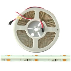 Banda LED COB RGB+IC adresabila, 24V DC, 720 LED m, 19W m, 12mm, rola 5m, iluminat decorativ interior, efecte dinamice, control digital, IP20