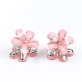 Set 2 clesti de par design floare roz
