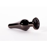 Dop Anal Cu Bijuterie Secret Shine S, Metalic + Negru, 9 cm