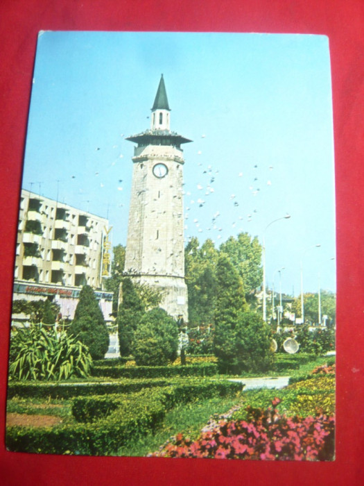 Ilustrata Giurgiu - Foisorul cu Ceas circulat 1974
