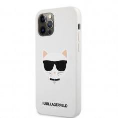 Husa TPU Karl Lagerfeld Choupette Head pentru Apple iPhone 12 / Apple iPhone 12 Pro, Alba KLHCP12MSLCHWH