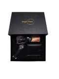 Set Cadou Barbati Magic Time 3 Piese: Ceas, Portofel, Curea - Negru