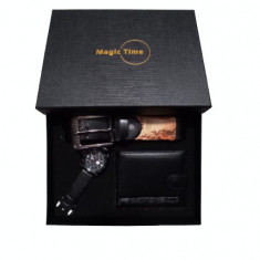 Set cadou barbati Magic Time 3 piese - negru