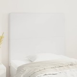 Cumpara ieftin Tăblii de pat, 2 buc, alb, 100x5x78/88 cm, piele ecologică