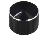 Buton rotativ indicator negru &Oslash;6mm aluminiu plastic