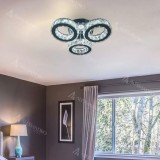 Cumpara ieftin Lustra LED Cristal cu Telecomanda Timotei 30W Dimabila Argintiu