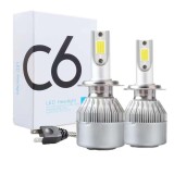Set 2 LED-Uri Auto Techstar&reg; C6, H7, 36w, 3800 Lumeni, 6500K, AUTO, 12-24 Volti, COB