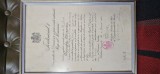 Decret diploma regala semnata olograf de Regele Ferdinand , inaltare la grad de colonel , an 1924