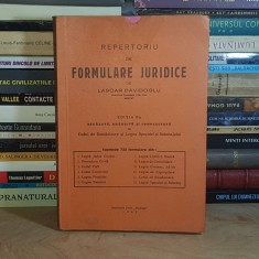 LASCAR DAVIDOGLU - REPERTORIU DE FORMULARE JURIDICE , EDITIA II-A , REVAZUTA , 1942 *