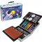 Set de pictura si desen pentru copii WePro Store, 145 de piese, Cutie Metalica, 3 ani +, Albastru astronaut