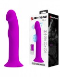 Vibrator Pretty Love Murray, 12 Moduri Vibratii si Pulsatii, Silicon, USB, Mov, 19 cm