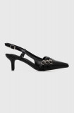 Answear Lab pantofi cu toc culoarea negru