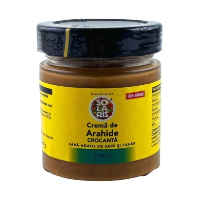 CREMA DE ARAHIDE CROCANTA 200gr SOLARIS foto