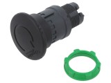 Comutator apăsare 22mm negru, 2 poziții