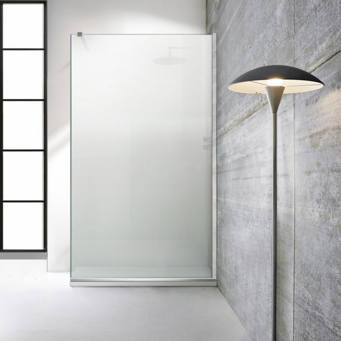 Paravan dus walk-in Aqua Roy INOX, sticla 8 mm mata, securizata, anticalcar, 90x195 cm