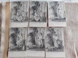 LOT CARTI POSTALE PERIOADA INTERBELICA, 5+1, TOATE CIRCULATE