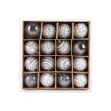 Set de 16 bile de Crăciun de 6 cm
