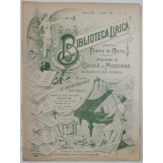 BIBLIOTECA LIRICA , CONTINE : LA CZARINE , MAZURKA RUSSE par LOUIS GANNE , INCEPUTUL SEC.XX , PARTITURA